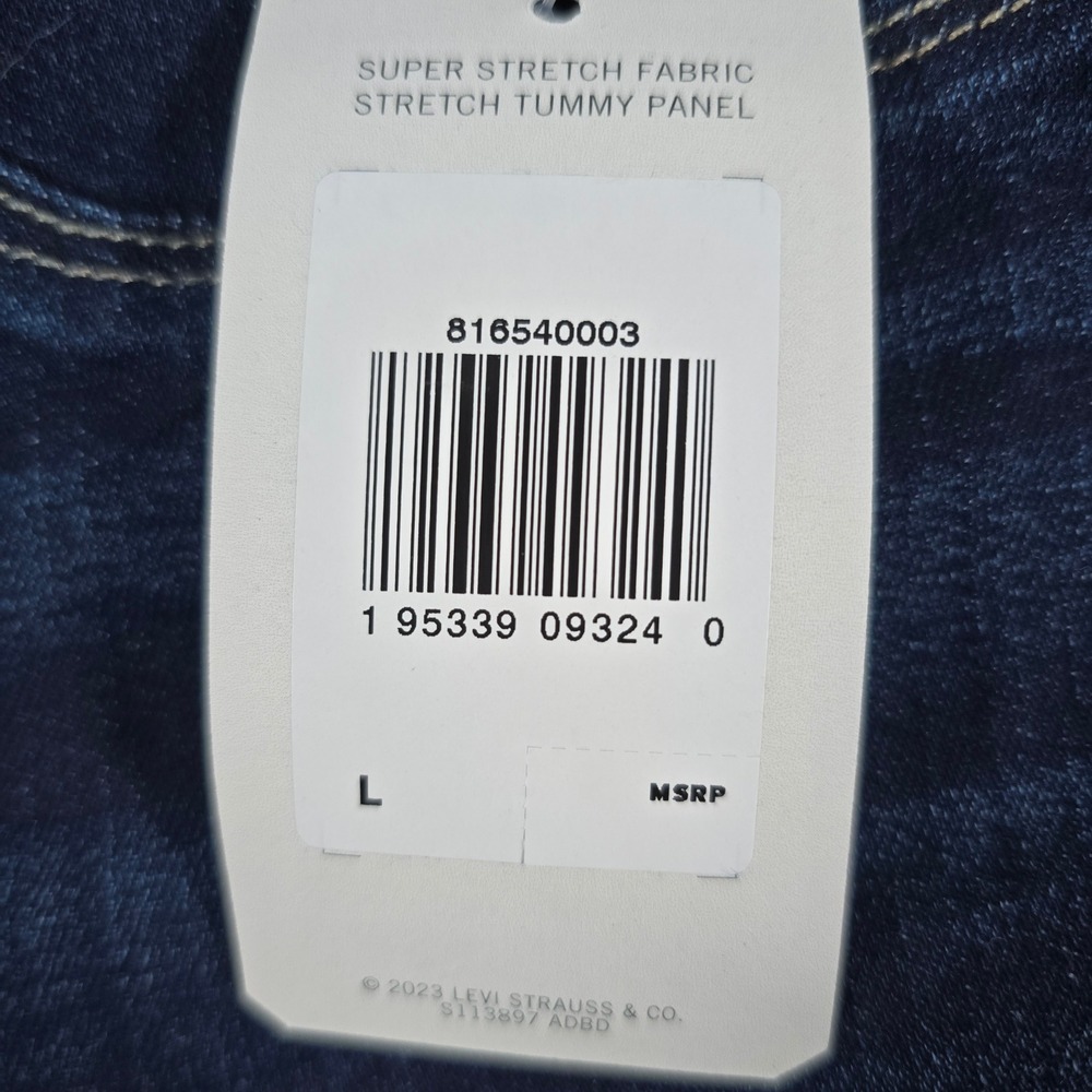 Signature by Levi Strauss Maternity Bootcut Jeans Dark Wash Blue Sz L 816540003 - Picture 4 of 10